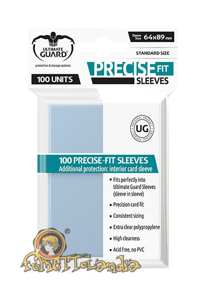 ULTIMATE GUARD PRECISE-FIT SLEEVES STANDARD SIZE TRANSPARENT
