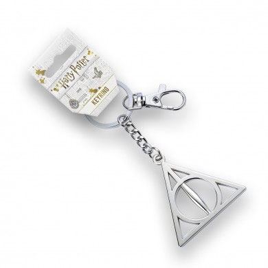 HARRY POTTER KEYCHAIN DEATHLY HALLOWS (SILVER PLATED)