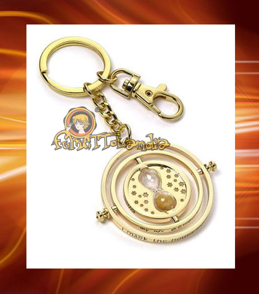 HARRY POTTER KEYCHAIN TIME TURNER (SILVER PLATED)
