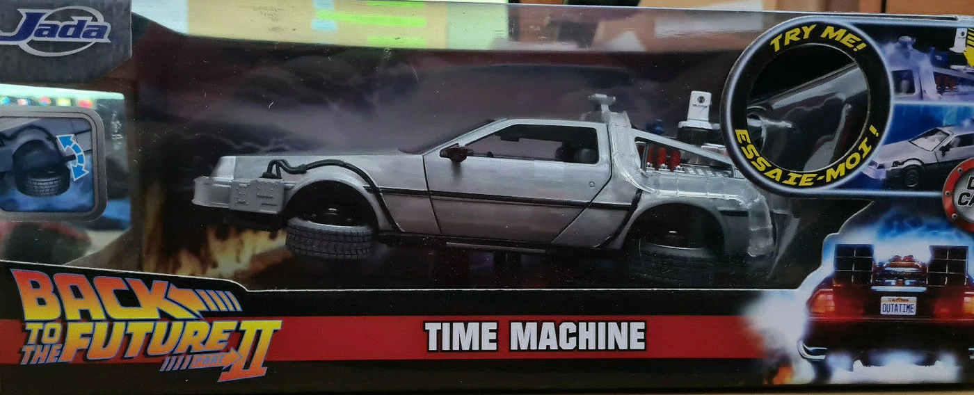 BACK TO THE FUTURE II HOLLYWOOD RIDES DIECAST MODEL 1/24 DELOREAN TIME MACHINE