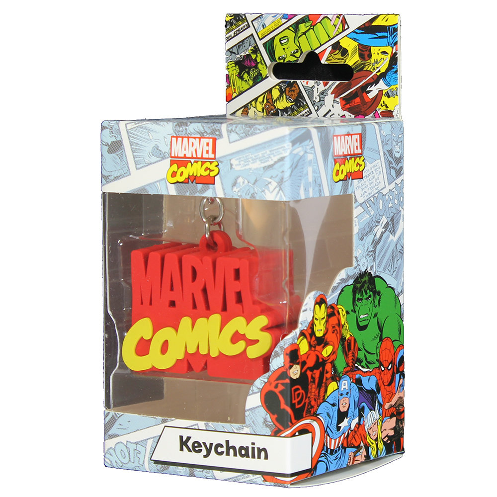 MARVEL COMICS OFFICIAL RUBBER 3D LOGO KEYCHAIN