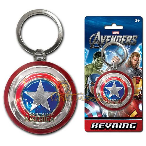 CAPTAIN AMERICA SHIELD KEYCHAIN PORTACHIAVI