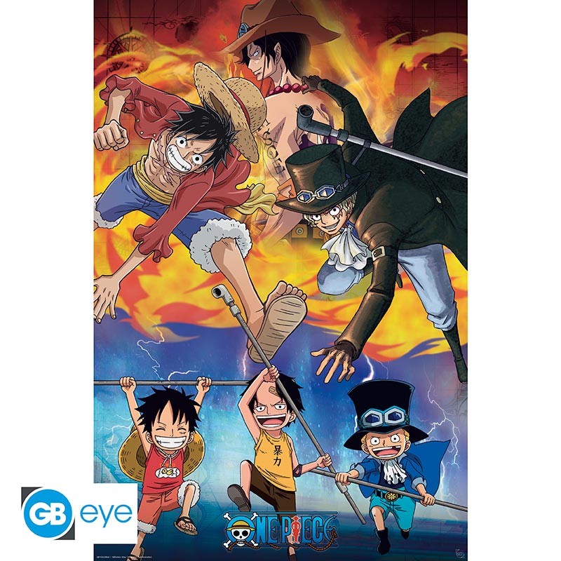 ONE PIECE - POSTER 'ACE SABO LUFFY' (91.5X61)
