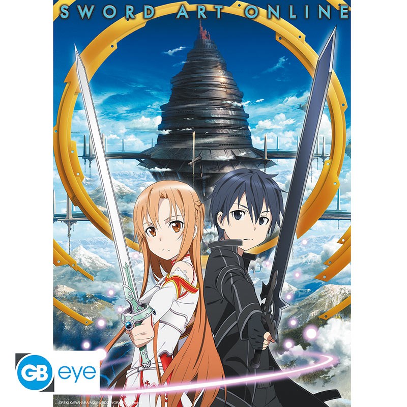 SWORD ART ONLINE - POSTER ASUNA & KIRITO AINCRAD (52X38)