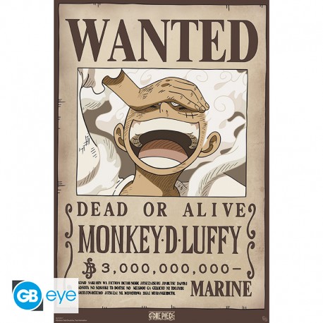 ONE PIECE POSTER WANTED LUFFY WANO (91.5X61)