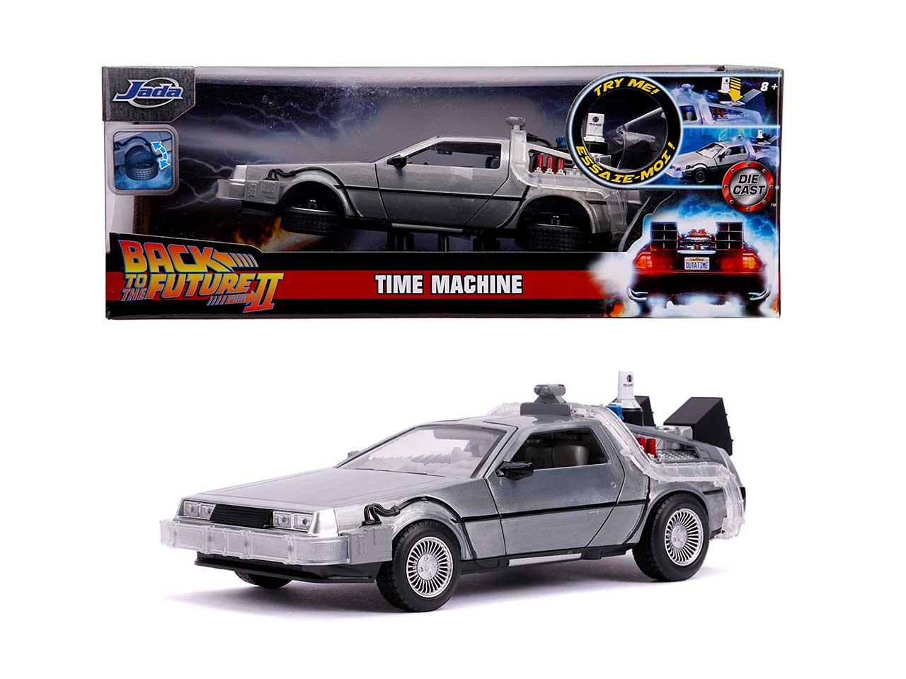 BACK TO THE FUTURE II HOLLYWOOD RIDES DIECAST MODEL 1/24 DELOREAN TIME MACHINE