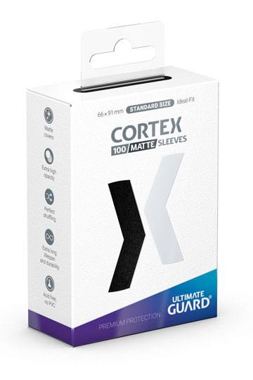 ULTIMATE GUARD CORTEX SLEEVES MATTE STANDARD SIZE (100) - BLACK