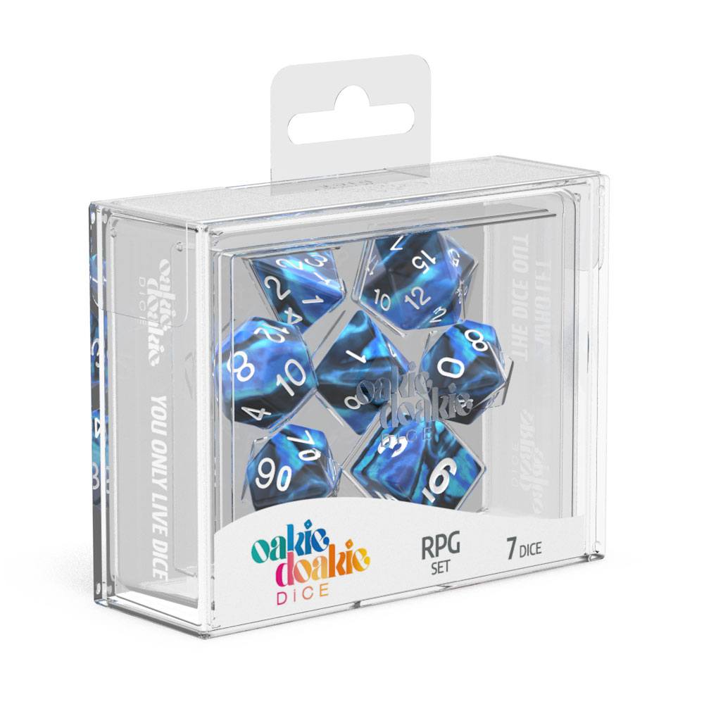 OAKIE DOAKIE DICE RPG SET GEMIDICE - TWILIGHT STONE (7 DADI)