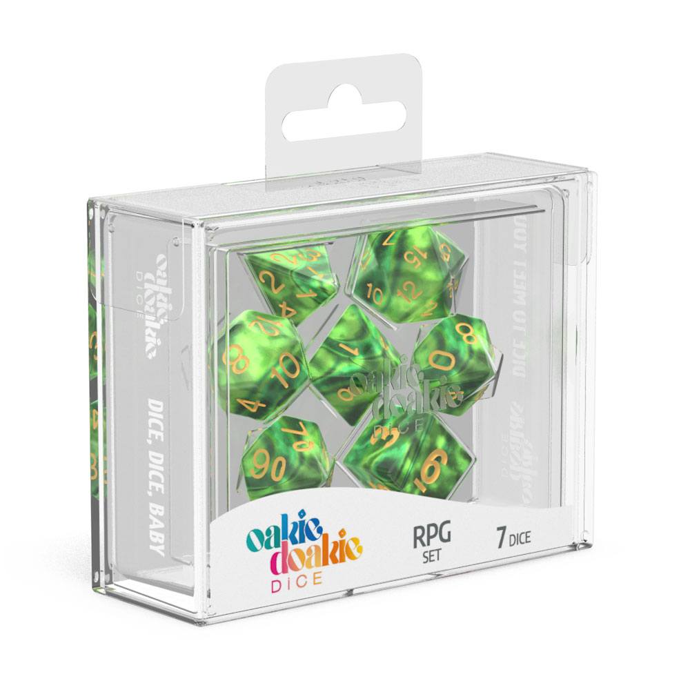 OAKIE DOAKIE DICE RPG SET GEMIDICE - JUNGLE (7 DADI)