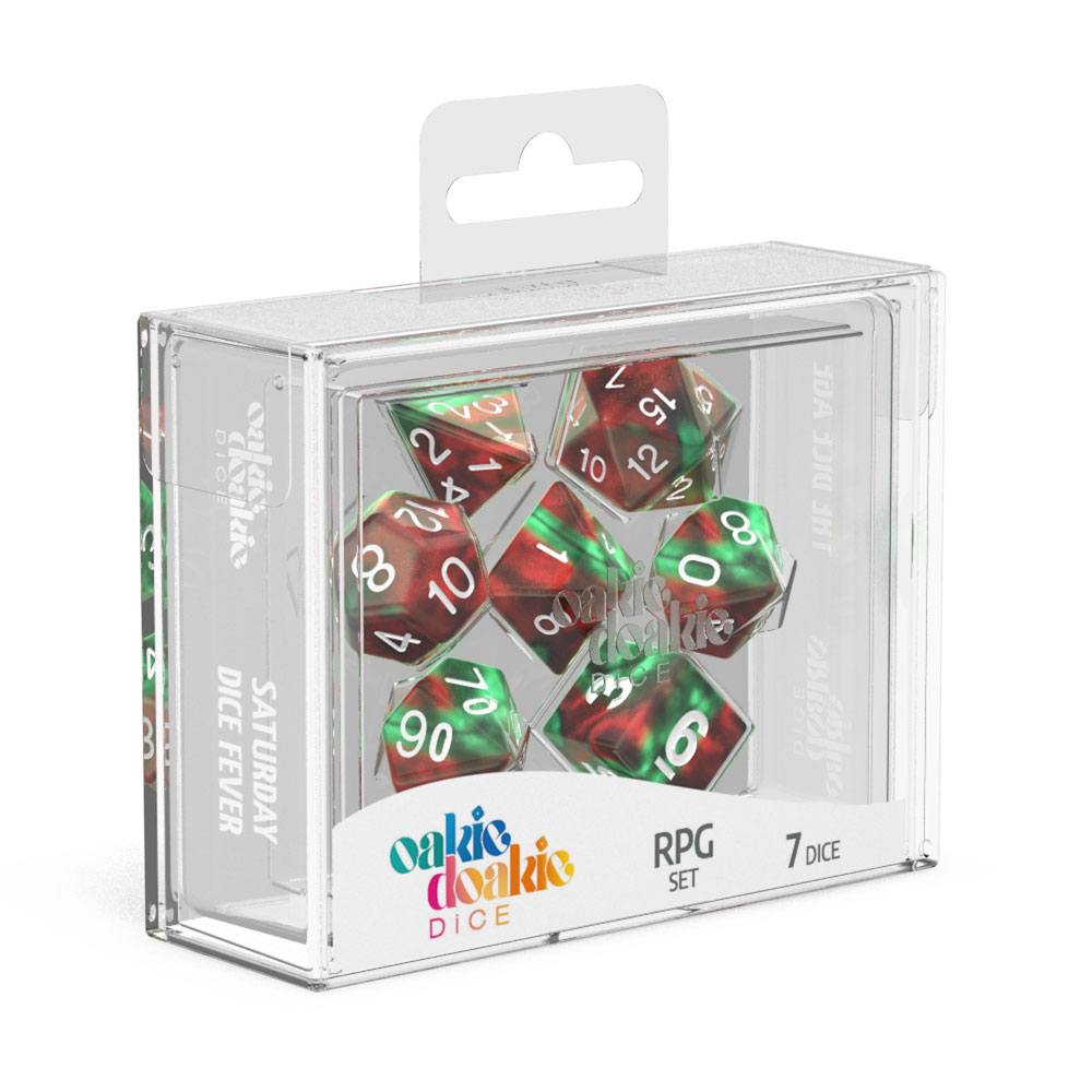 OAKIE DOAKIE DICE RPG SET GEMIDICE - BLOODY JUNGLE (7 DADI)