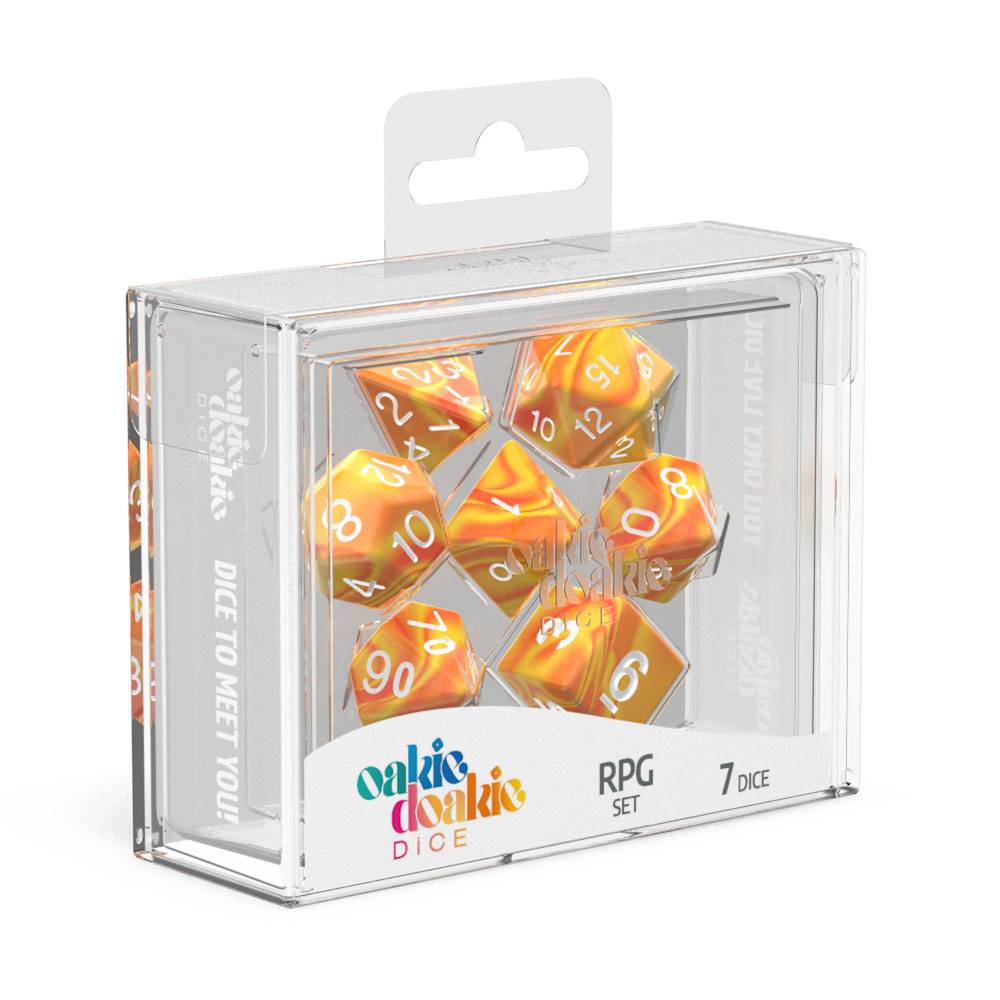 OAKIE DOAKIE DICE RPG SET GEMIDICE - SUNSTONE (7 DADI)