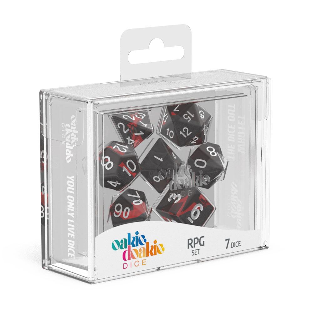 OAKIE DOAKIE DICE RPG SET ENCLAVE - RUBY (7 DADI)