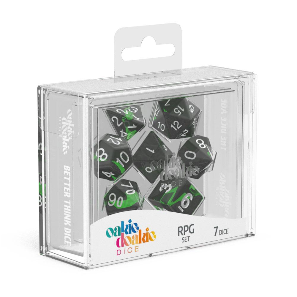 OAKIE DOAKIE DICE RPG SET ENCLAVE - EMERALD (7 DADI)