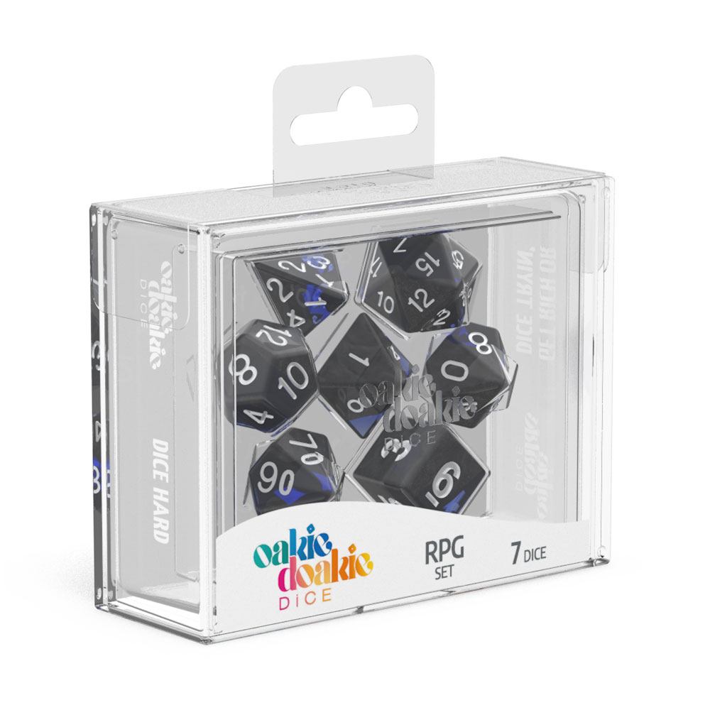 OAKIE DOAKIE DICE RPG SET ENCLAVE - SAPPHIRE (7 DADI)