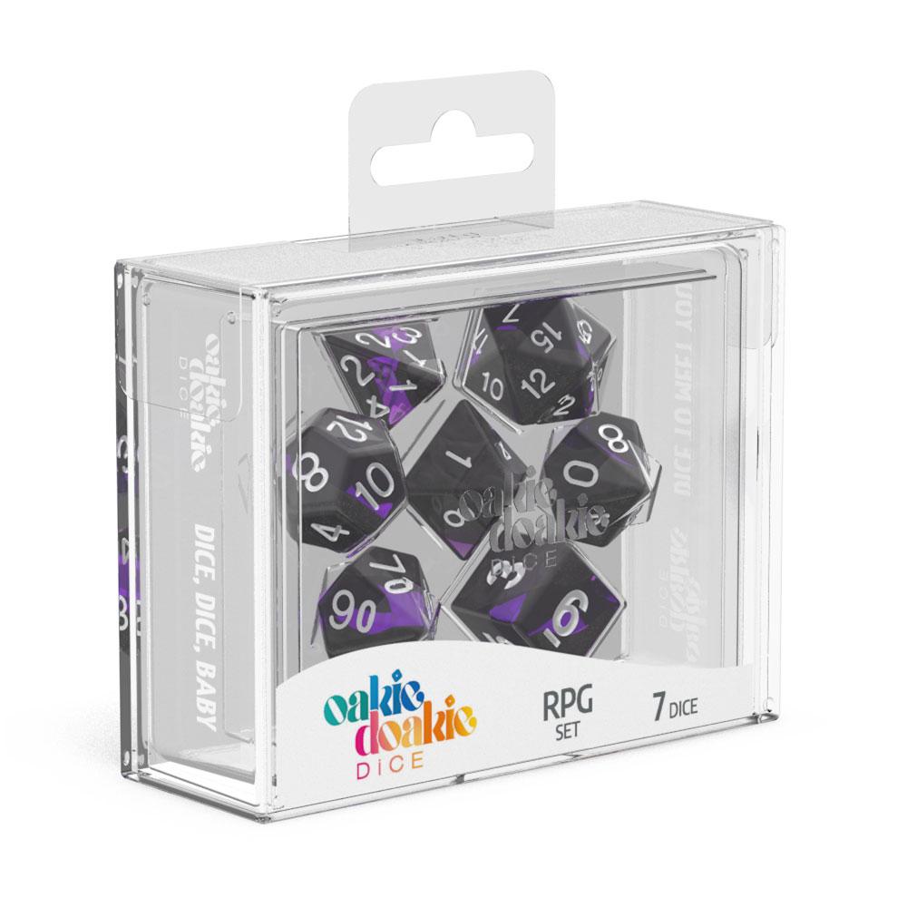 OAKIE DOAKIE DICE RPG SET ENCLAVE - AMETHYST (7 DADI)