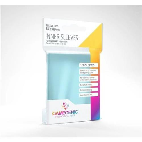 100 STANDARD SIZE INNER SLEEVES 64 X 89 MM