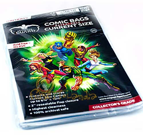 COMIC BAGS CURRENT SIZE RESEALABLE (100 PZ. 17,5 X 26,8)