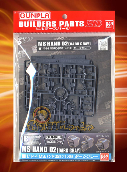 BUILDERS PARTS HD MS HAND 02 (DARK GRAY) 1/144 (33896)