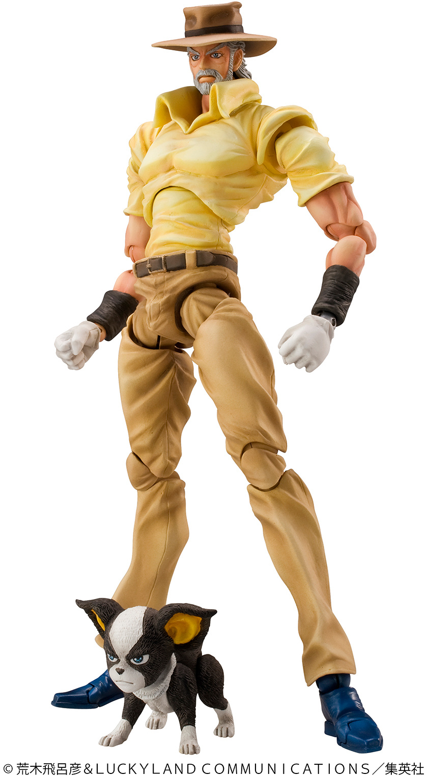 SUPER ACTION STATUE JOJO PART III JOSEPH JOESTAR & IGGY REISSUE