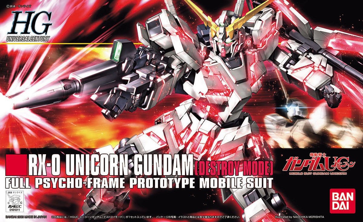 HGUC #100 GUNDAM UNICORN RX-0 (DESTROY MODE) 1/144