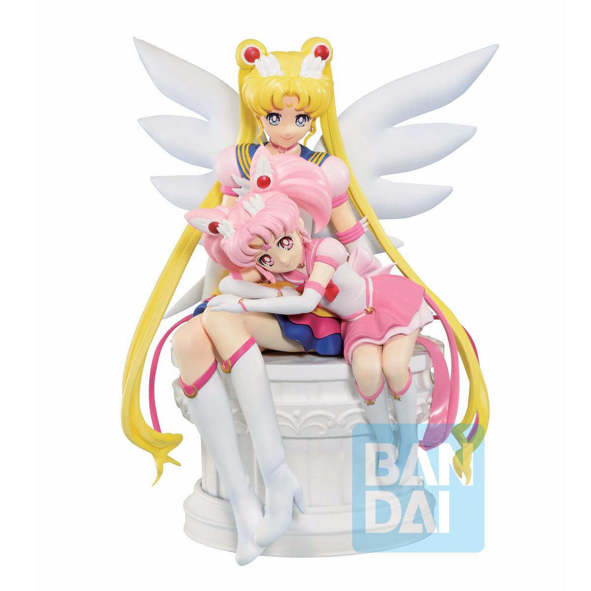 BANDAI ICHIBANSHO SAILOR MOON ETERNAL SAILOR MOON & SAILOR CHIBI MOON 13CM