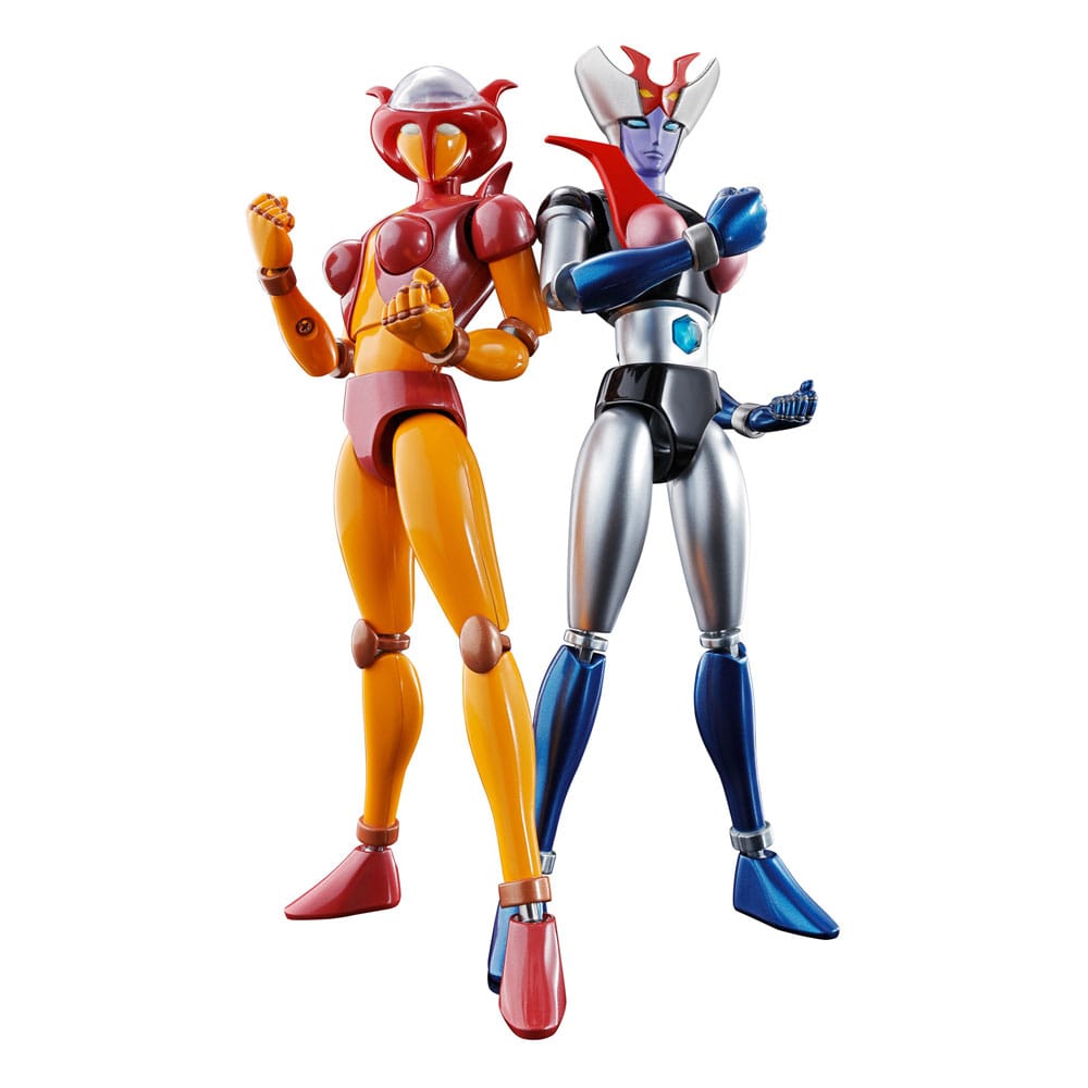 MAZINGER Z SOUL OF CHOGOKIN DIECAST ACTION FIGURES GX-08R APHRODAI A VS GX-09R MINERVA X 16 CM