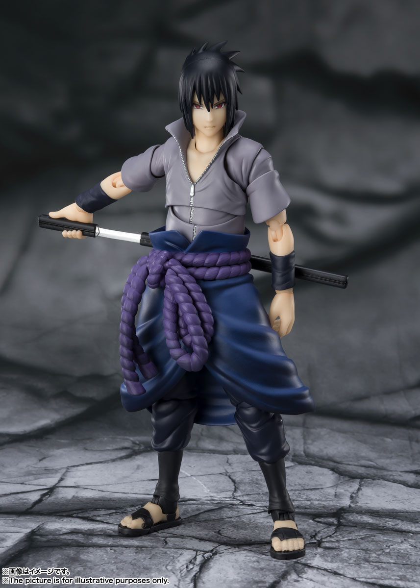 NARUTO SHIPPUDEN S.H. FIGUARTS ACTION FIGURE SASUKE UCHIHA -HE WHO BEARS ALL HATRED- 15 CM