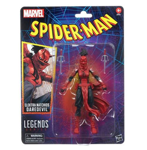 SPIDER-MAN MARVEL LEGENDS RETRO COLLECTION ACTIONFIGUR ELEKTRA NATCHIOS DAREDEVIL 15 CM