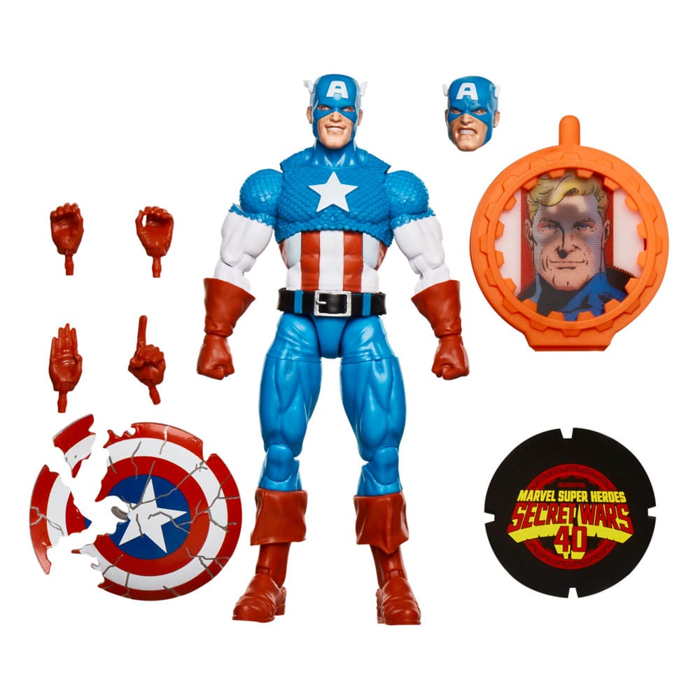 SECRET WARS MARVEL LEGENDS RETRO ACTION FIGURE CAPTAIN AMERICA 15 CM