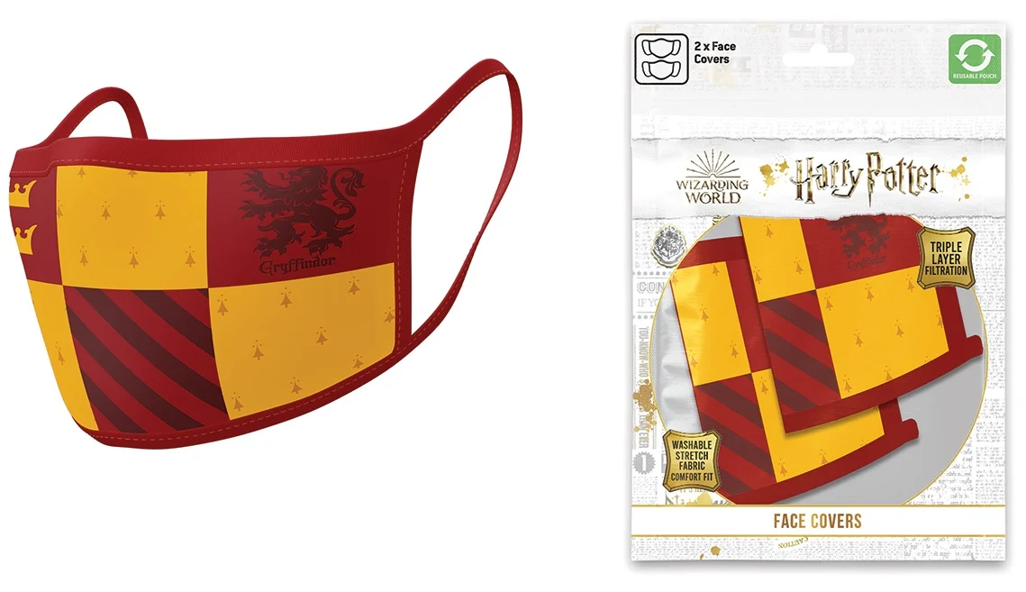 HARRY POTTER FACE MASKS 2-PACK GRYFFINDOR