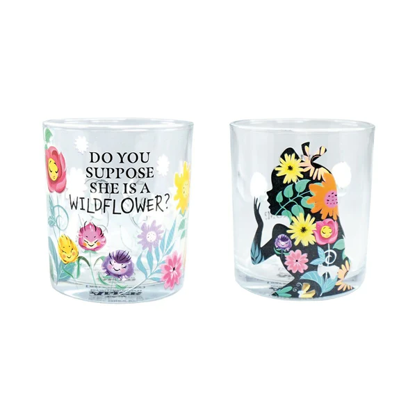 ALICE IN WONDERLAND GLASSES SET OF 2 TUMBLERS BOXES ICONS