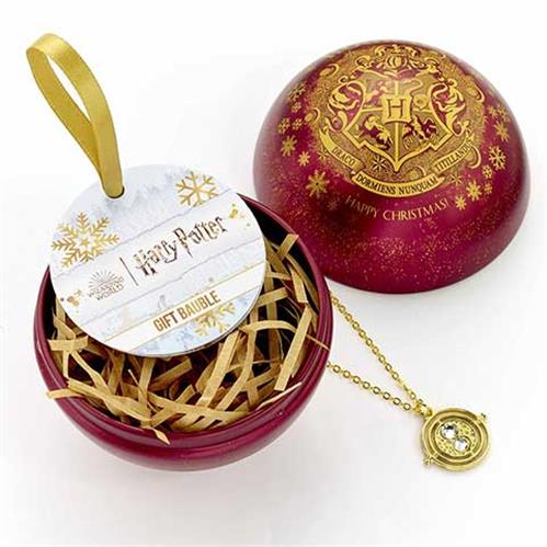 HARRY POTTER PALLINA DI NATALE HOGWARTS COLLANA GIRATEMPO