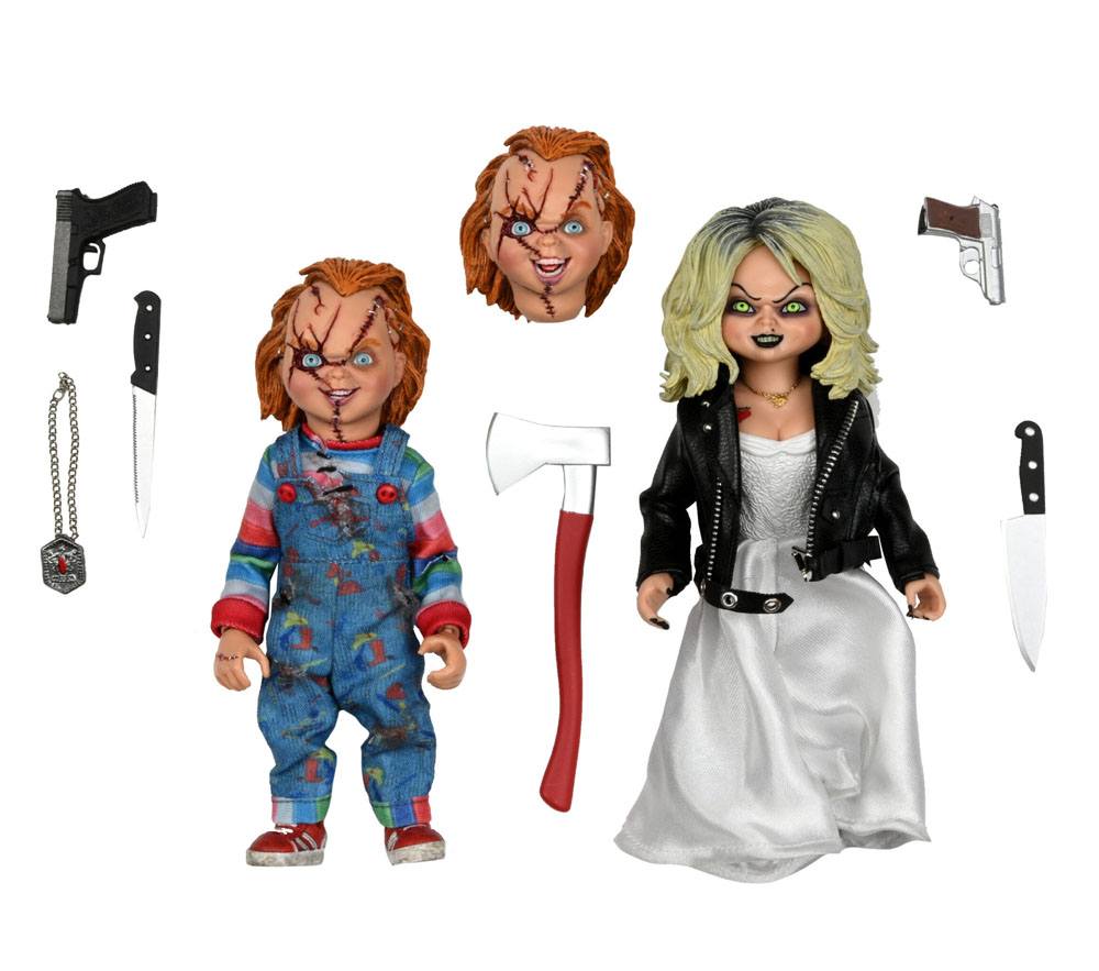 BRIDE OF CHUCKY CLOTHED ACTION FIGURE 2-PACK CHUCKY & TIFFANY 14 CM