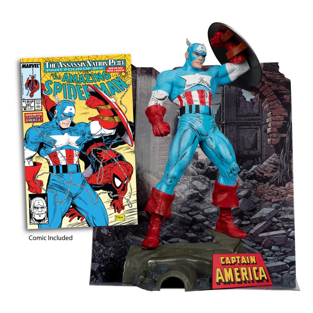 MARVEL PVC STATUE 1/6 CAPTAIN AMERICA (THE AMAZING SPIDER-MAN #323) 28 CM