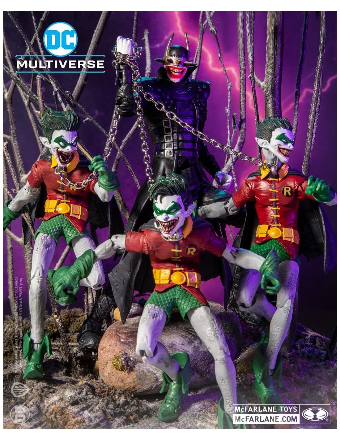 DC ACTION FIGURE COLLECTOR MULTIPACK THE BATMAN WHO LAUGHS WITH THE ROBINS OF EARTH 18 CM