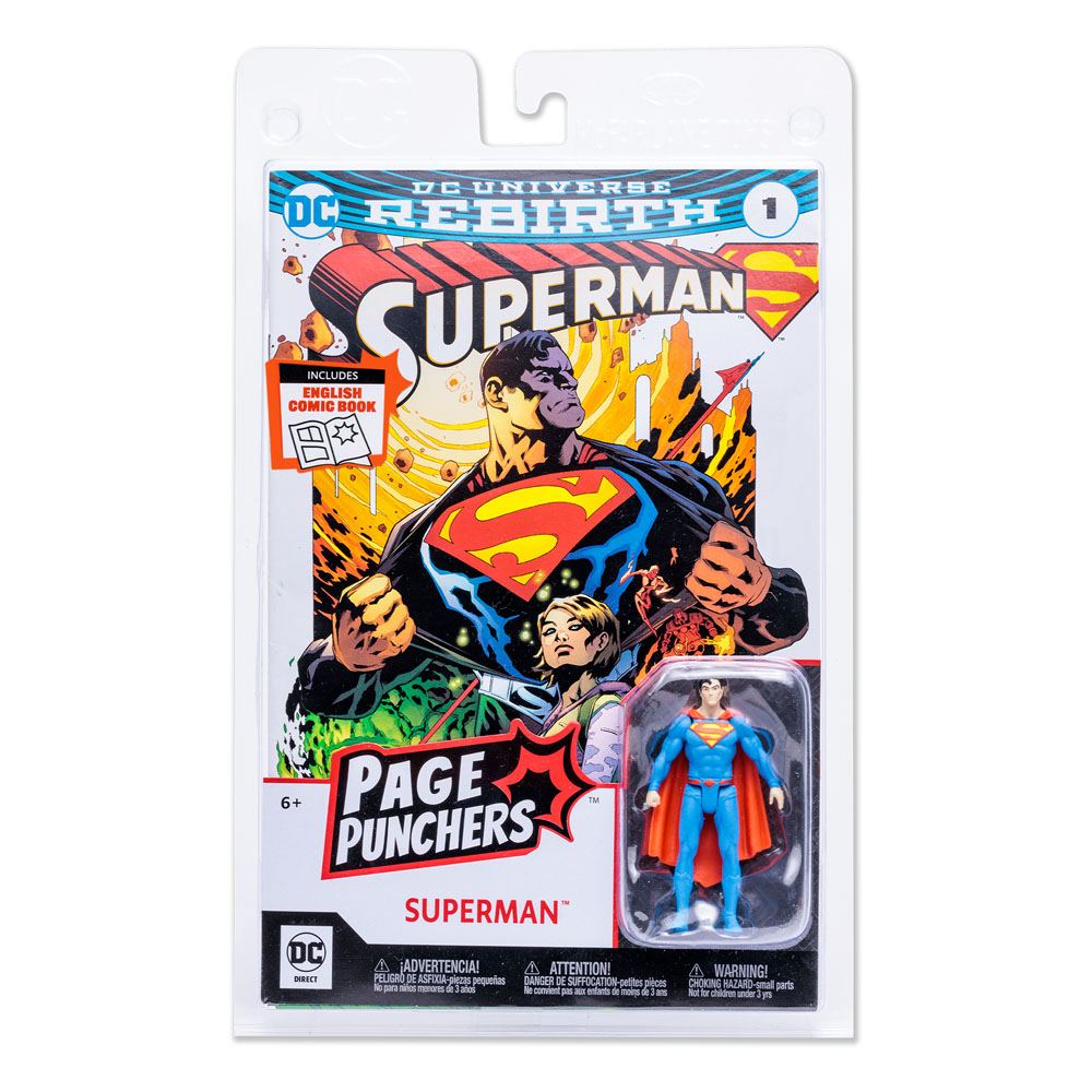 DC PAGE PUNCHERS ACTION FIGURE SUPERMAN (REBIRTH) 8 CM