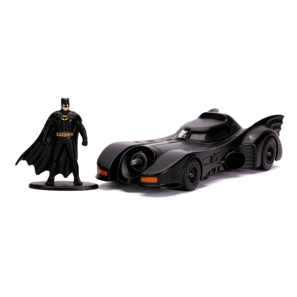 BATMAN 1989 HOLLYWOOD RIDES DIECAST MODEL 1/32 1989 BATMOBILE WITH FIGURE