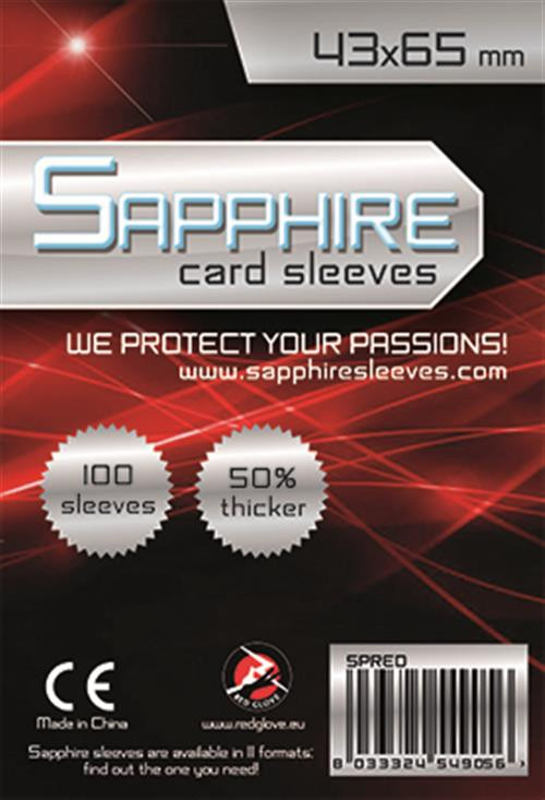 SAPPHIRE RED - 100 BUSTE PROTETTIVE 43 X 65 MM