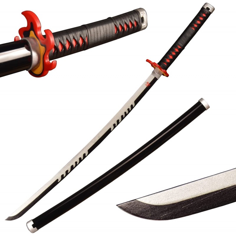 SPADA KATANA DEMON SLAYER TANJIRO KAMADO BLACK SWORD 105 CM SH666D