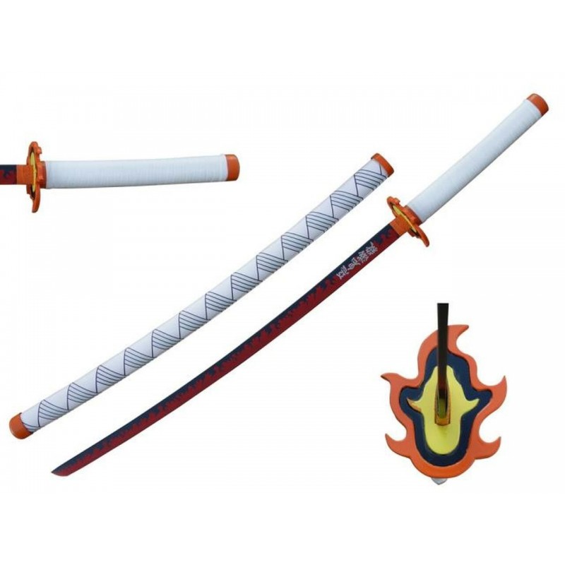 SPADA KATANA DEMON SLAYER RENGOKU KYOJURO FLAME NICHIRIN SWORD 105 CM SH656D