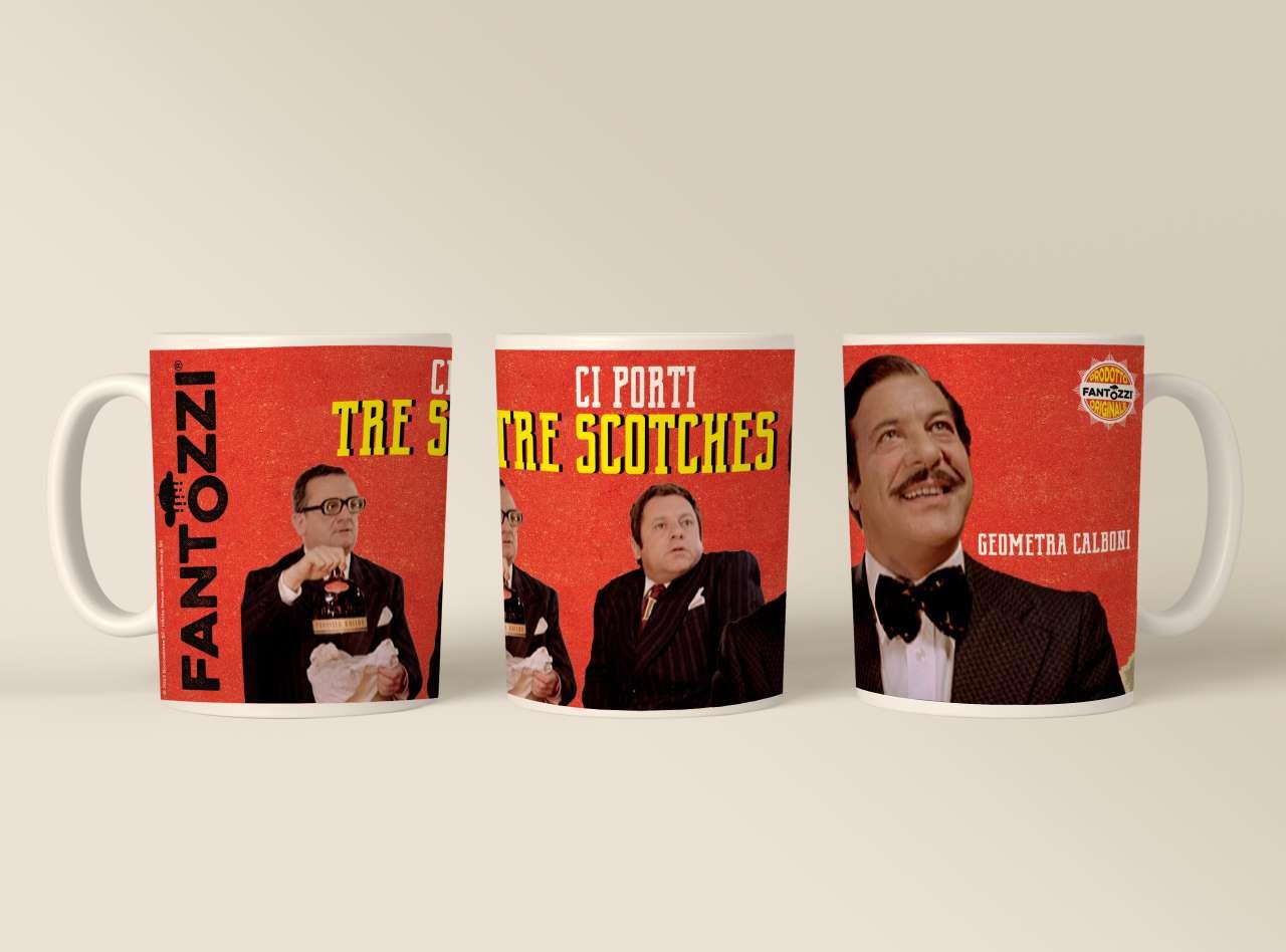 FANTOZZI TRE SCOTCHES MUG TAZZA