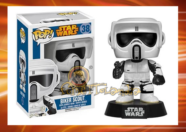 POP! STAR WARS #038 PVC BOBBLE HEAD BIKER SCOUT