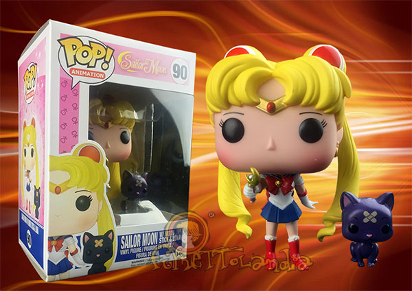 POP! ANIMATION #090 PVC SAILOR MOON SAILOR MOON & LUNA MOON STIC