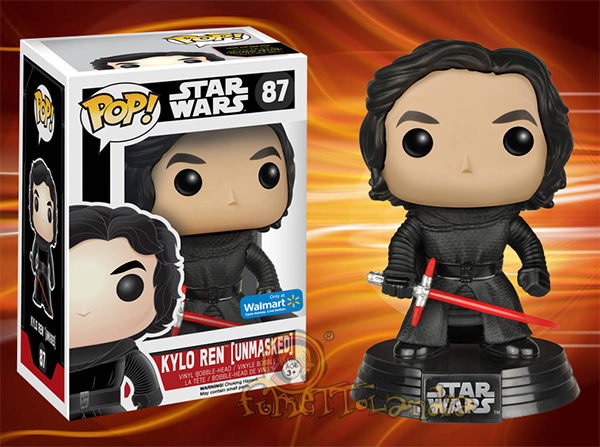 POP! STAR WARS #087 PVC BOBBLE HEAD KYLO REN [UNMASKED]