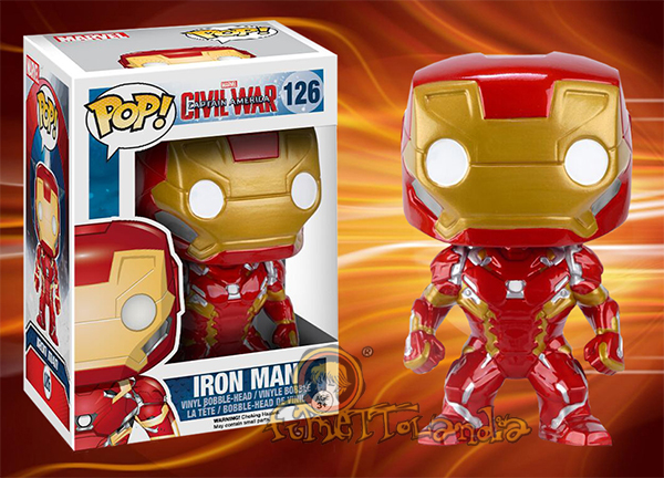 POP! MARVEL #126 PVC CIVIL WAR BOBBLE HEAD IRON MAN