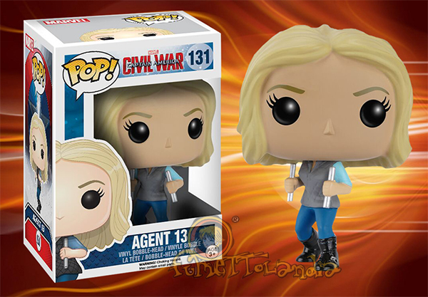 POP! MARVEL #131 PVC CIVIL WAR BOBBLE HEAD AGENT 13