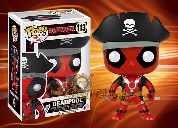 POP! MARVEL #113 PVC BOBBLE HEAD DEADPOOL PIRATE
