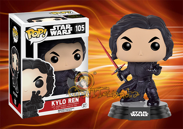 POP! STAR WARS #105 PVC BOBBLE HEAD KYLO REN UNMASKED BATTLE POSE