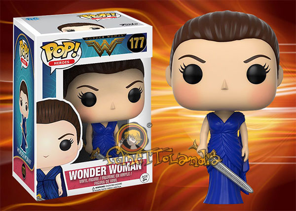 POP! HEROES #177 PVC WONDER WOMAN IN BLUE GOWN
