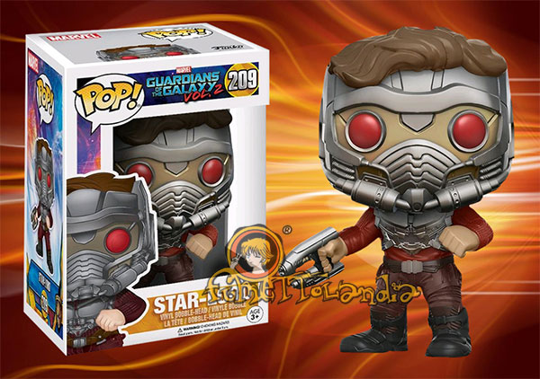 POP! MARVEL #209 PVC BOBBLE HEAD STAR-LORD MASKED